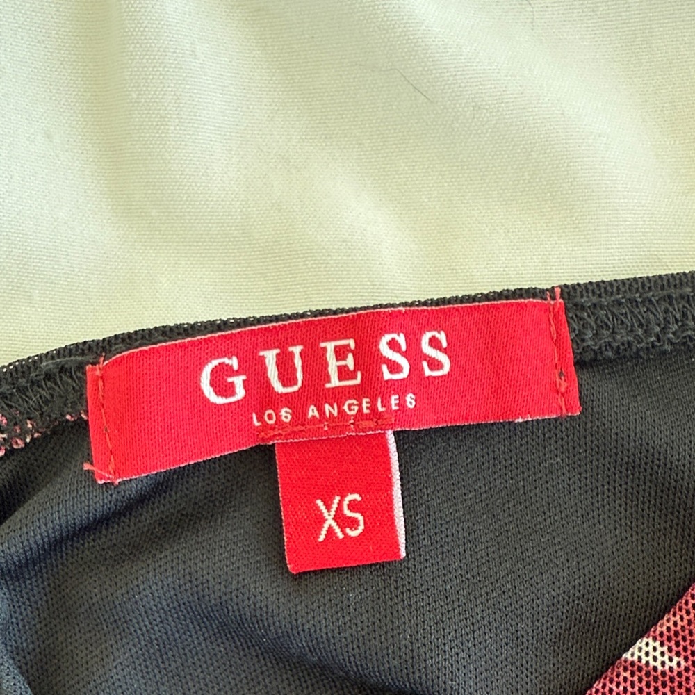 Guess Black and Burgundy Floral Bodysuit - Picture 2 of 4